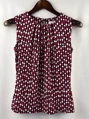 Women’s Calvin Klein XS Black White & Pink Sleeveless Blouse